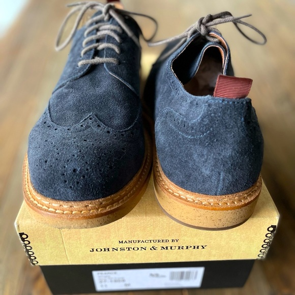 Johnston Murphy Pearce Wingtip In Navy 